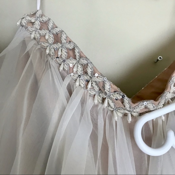 Two Piece Beaded Prom Dress by Terani Couture Size 12 - Picture 5 of 16